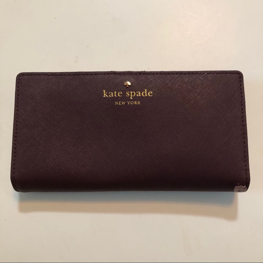 Kate Spade Maroon Wallet HAS FLAWS